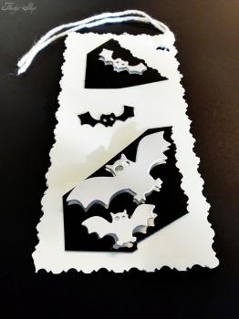 Geschenkanhänger Karte Fledermaus